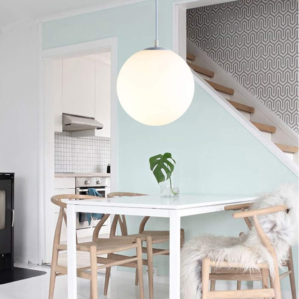 Restaurant Simple Glass 1 Head Pendant Light