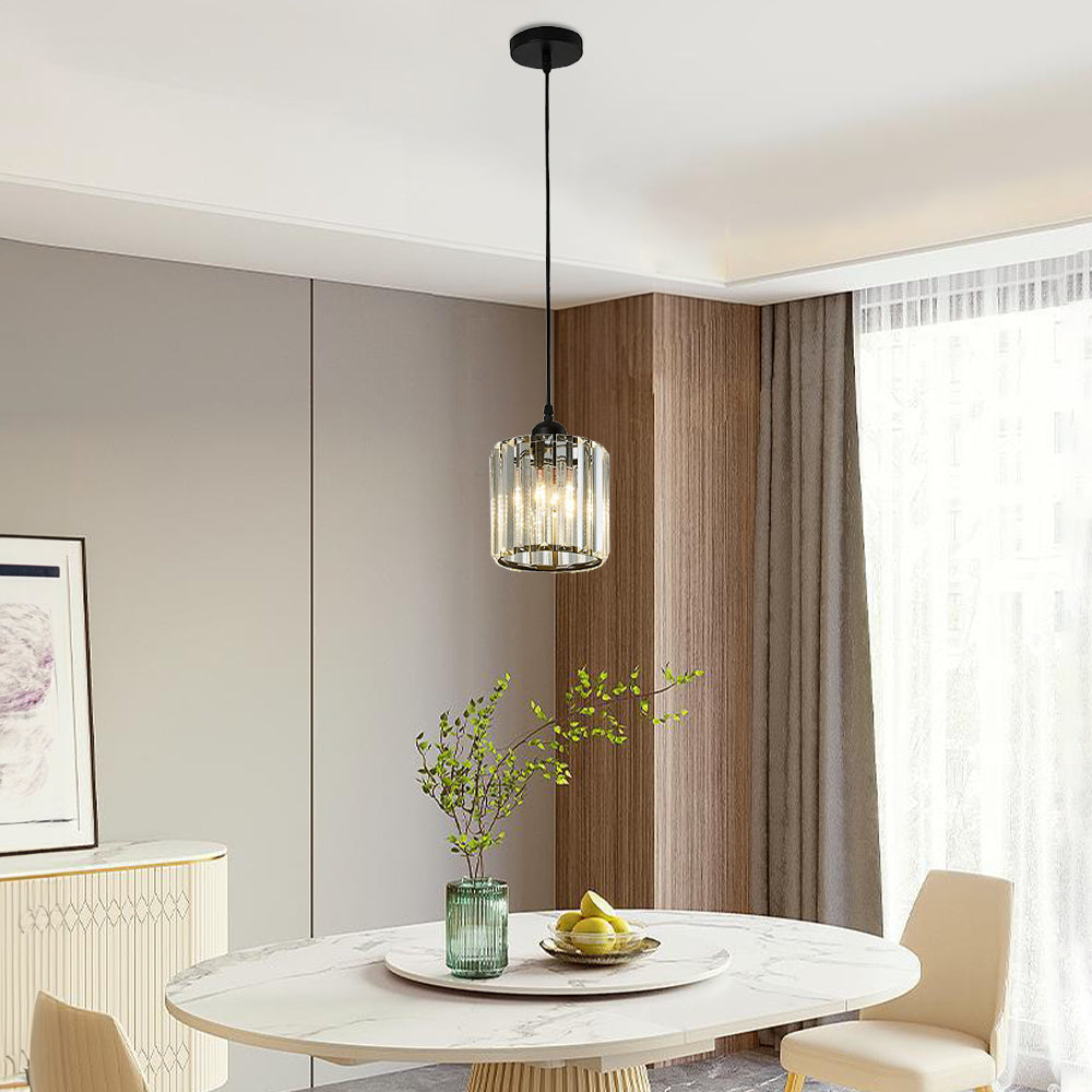 Modern Hallway Crystal Circle Pendant Light