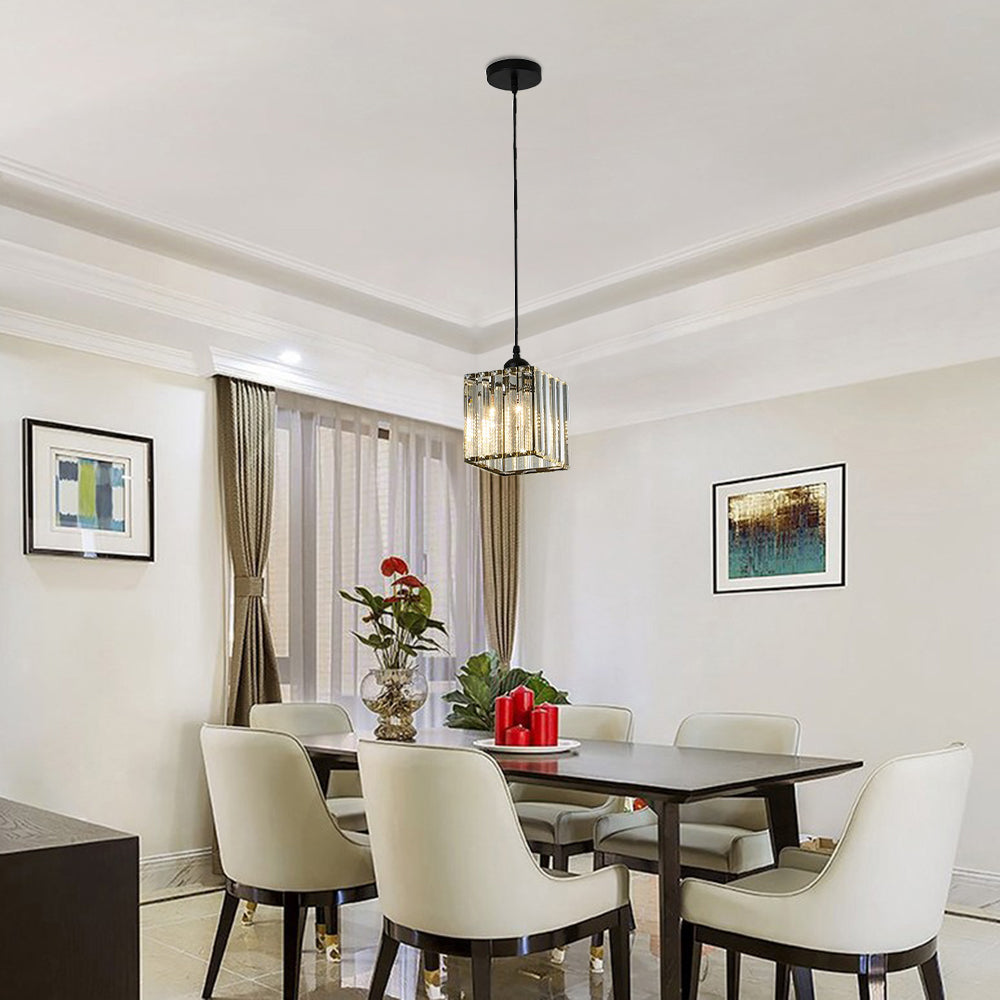Modern Hallway Crystal Circle Pendant Light