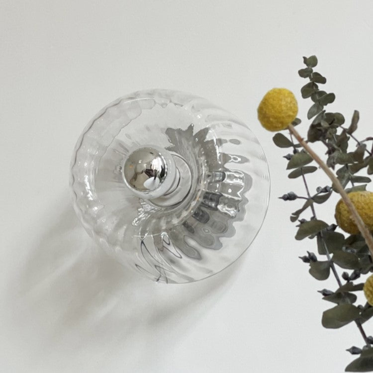 Contemporary Mini Clear Glass Wall Light