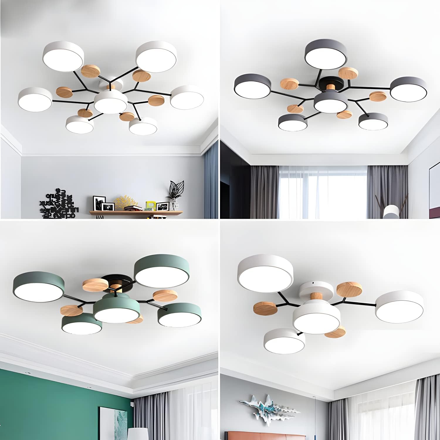 Art Deco Chandelier, Modern Flush Mount Chandelier Ceiling Light