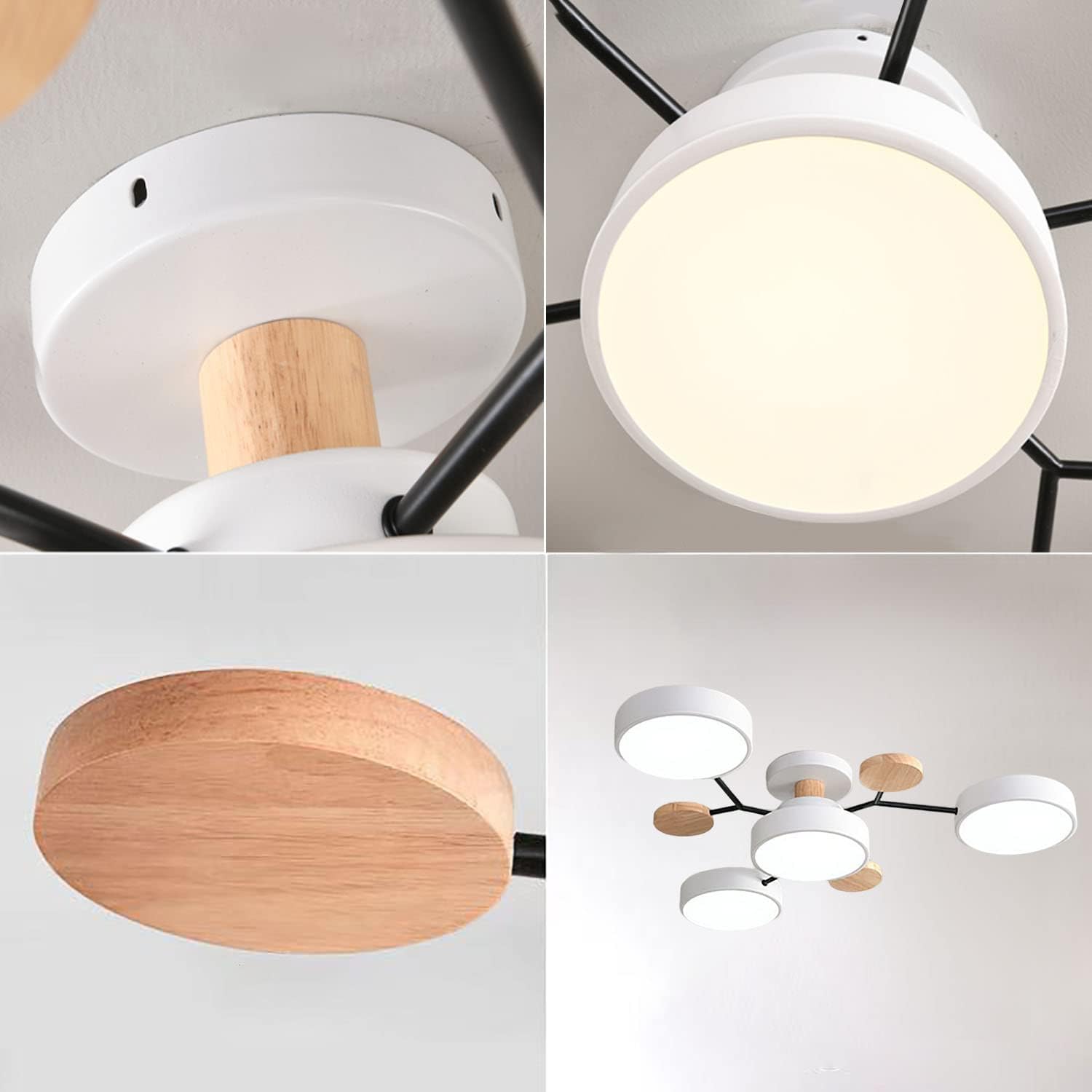 Art Deco Chandelier, Modern Flush Mount Chandelier Ceiling Light
