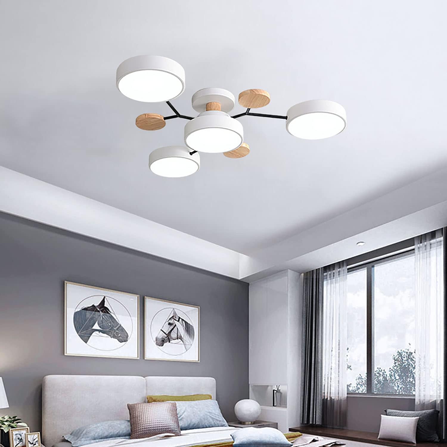 Art Deco Chandelier, Modern Flush Mount Chandelier Ceiling Light