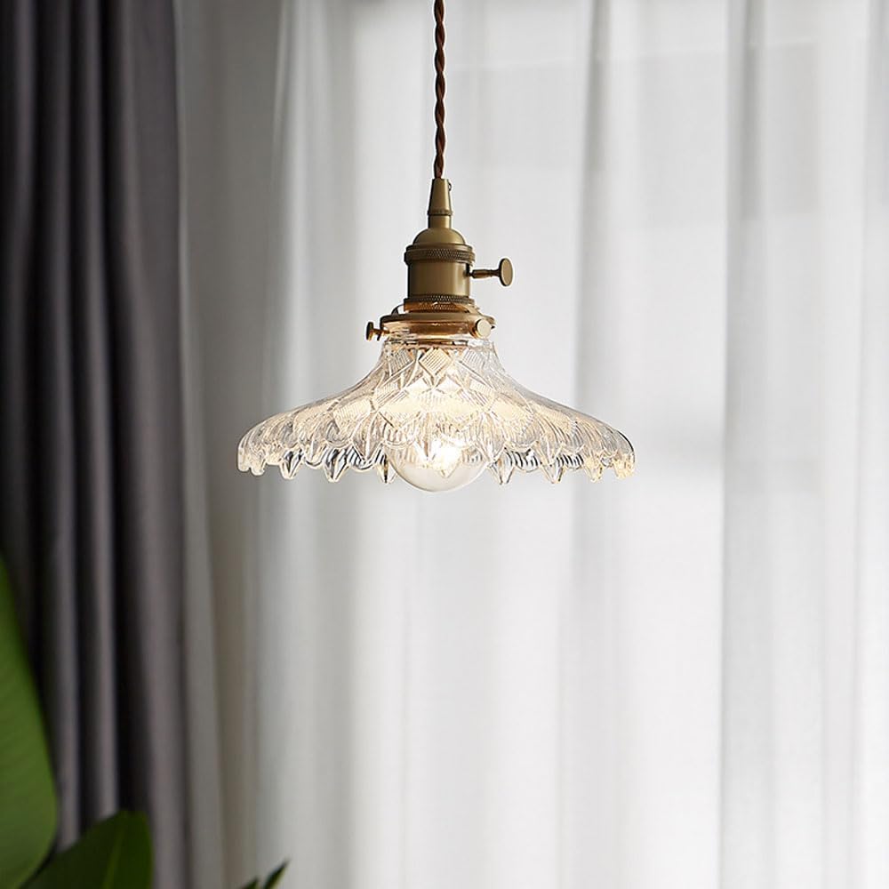 Vintage Glass Disc Design Style Pendant Light