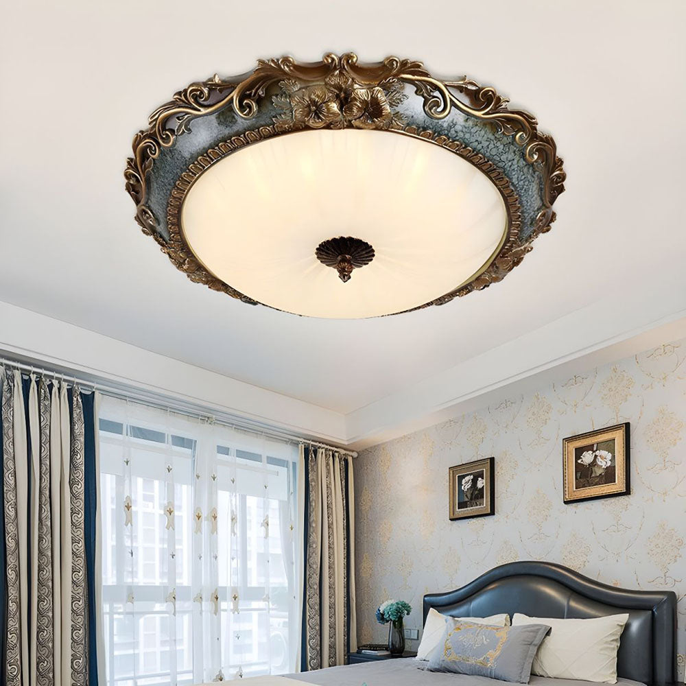 Resin Flush Mount Modern Ceiling Lighting