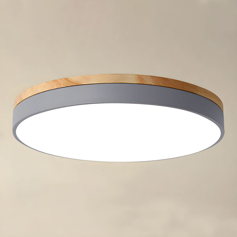 modern flush ceiling light with a round shape