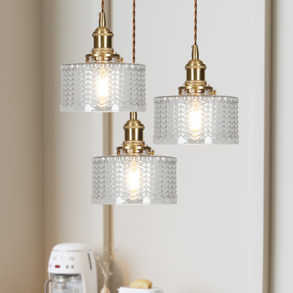Vintage Glass Pendant Light For Kitchen
