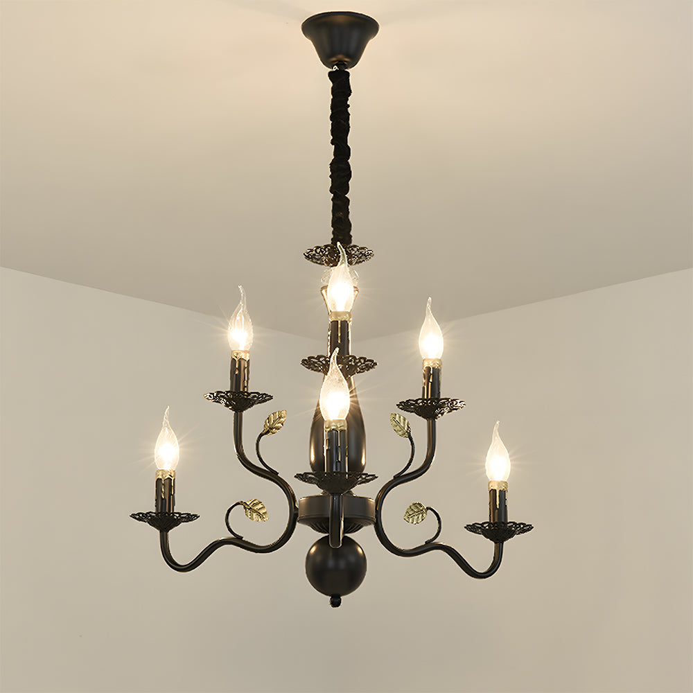 Flemish Style Ceiling Light Rustic Farmhouse Chandelier Lamp