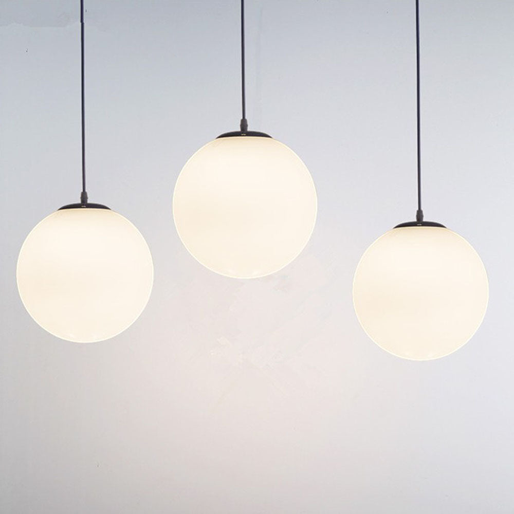 Restaurant Simple Glass 1 Head Pendant Light