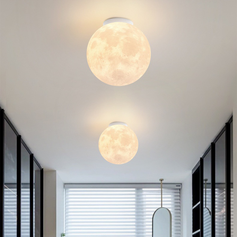 Modern White Moon Ceiling Lighting For Bedroom