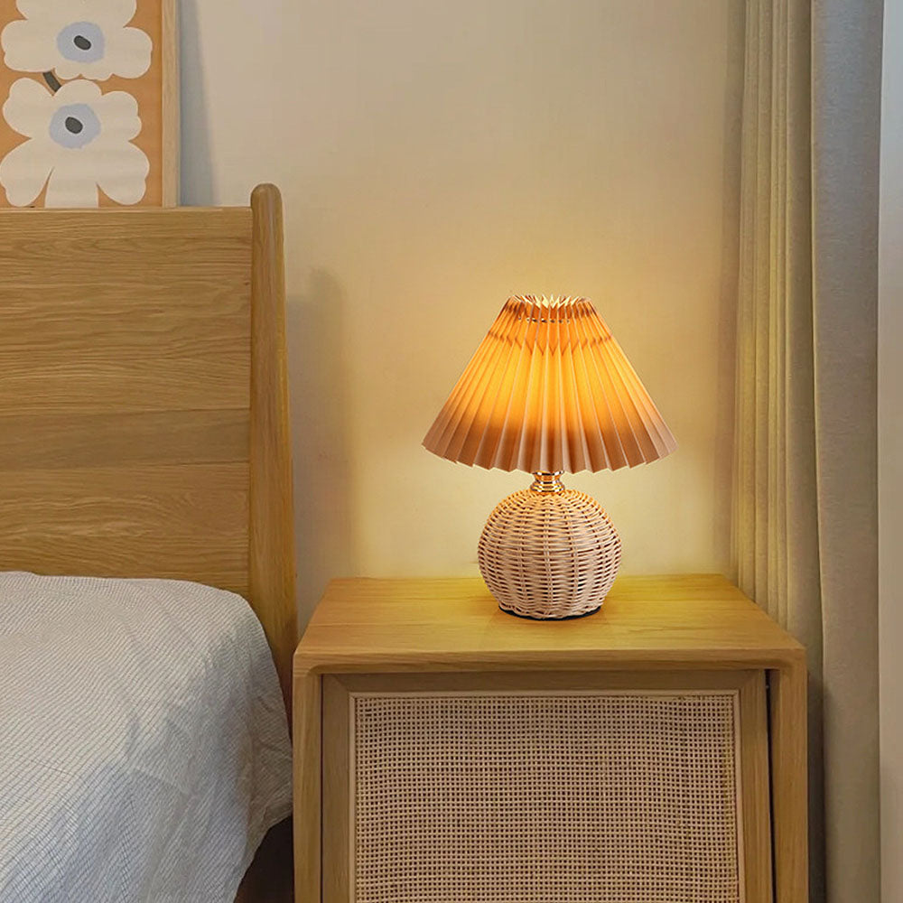 Modern Simple Bamboo Weaving Table Lamps