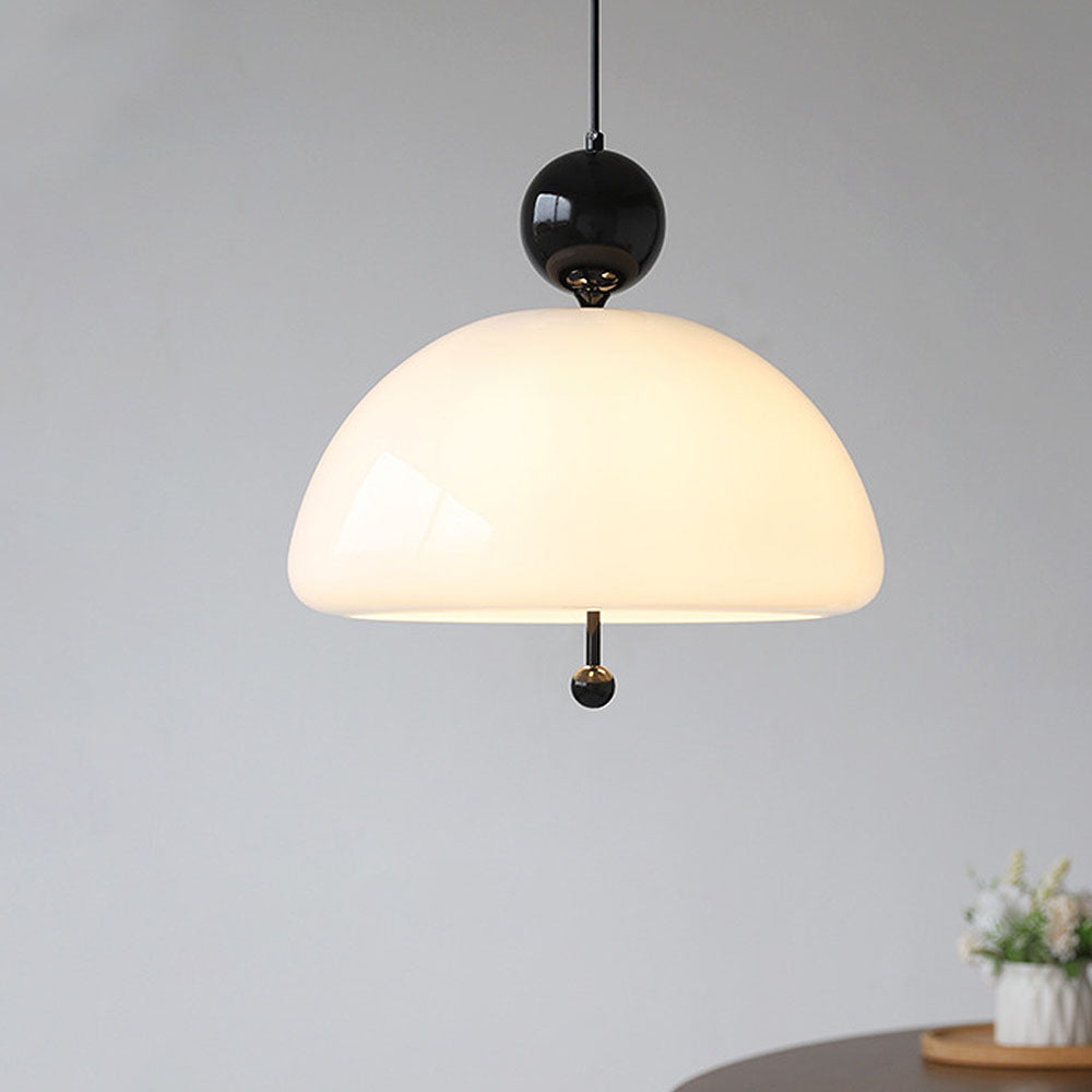 Modern Red Glass Simple Pendant Light For Living Room
