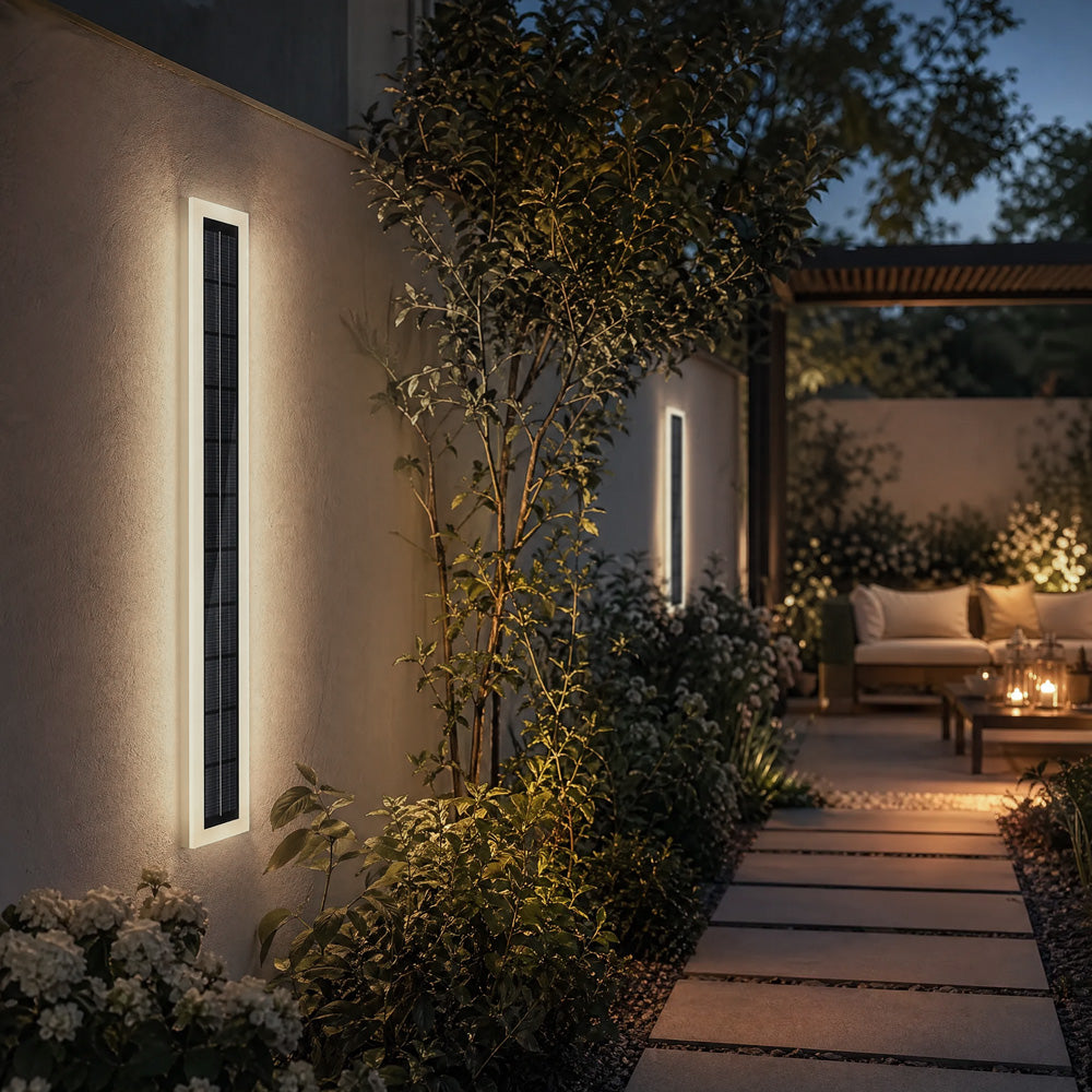 IP65 Solar Outdoor Wall Lights Exterior Garden Courtyard Villa Front Door Lighting, Dusk-to-Dawn