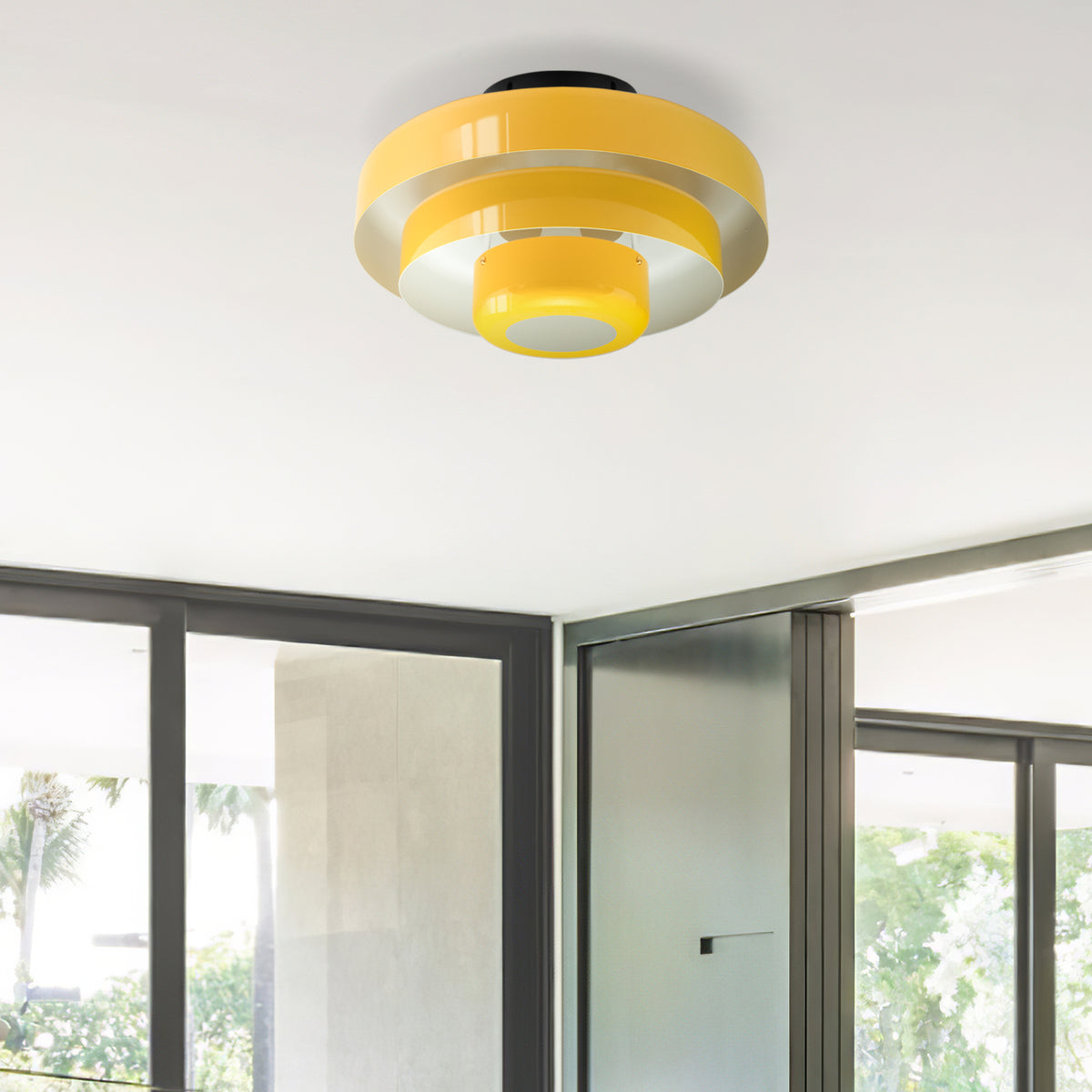 Mid-Century Iron Ceiling Lights