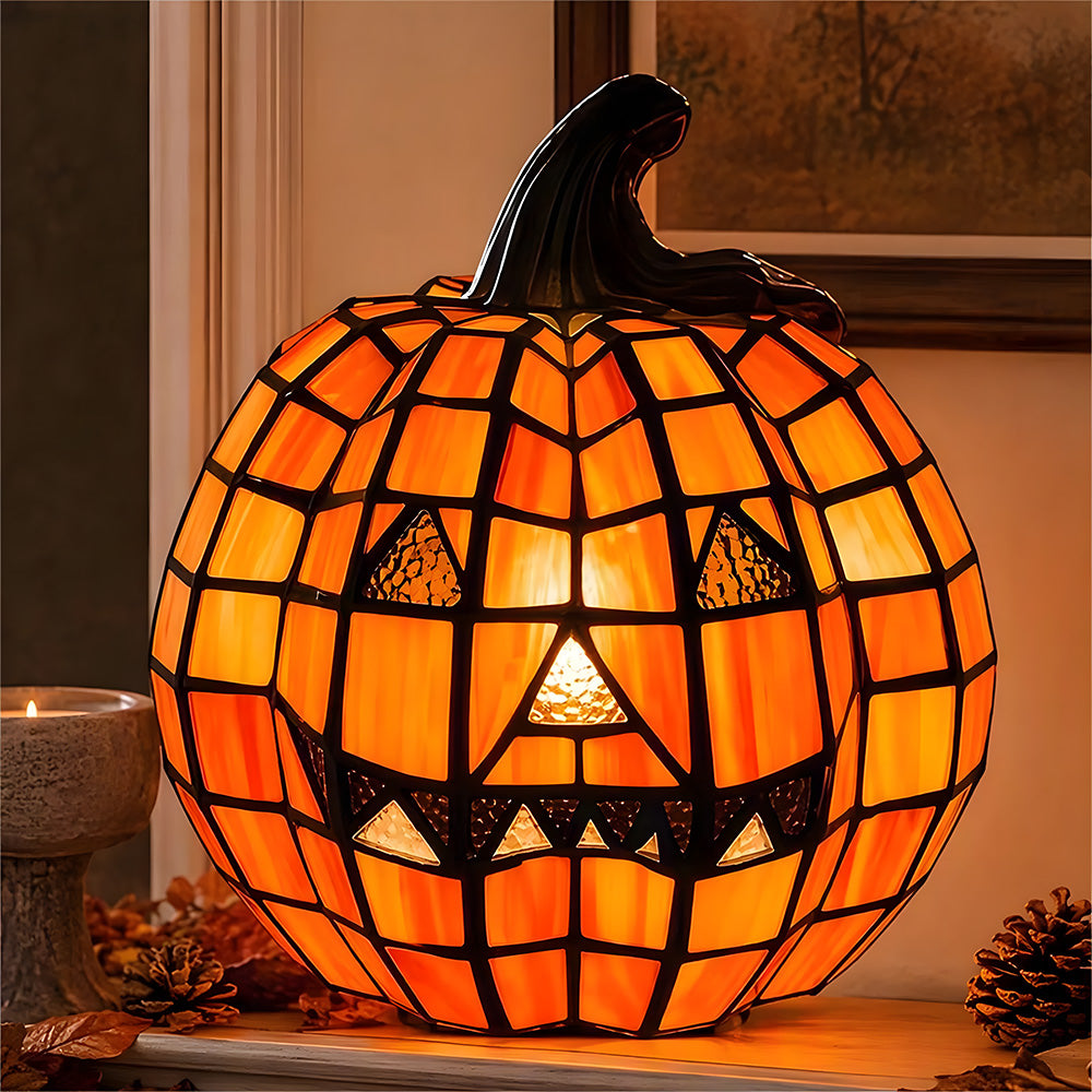 Halloween Glowing Pumpkin Decor Table Lamp for Bedroom Tabletop Decoration