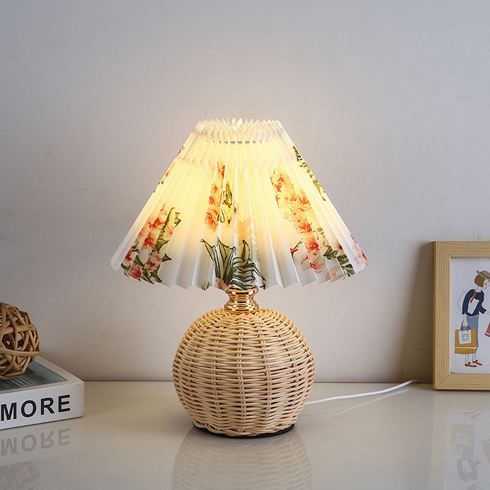Modern Simple Bamboo Weaving Table Lamps