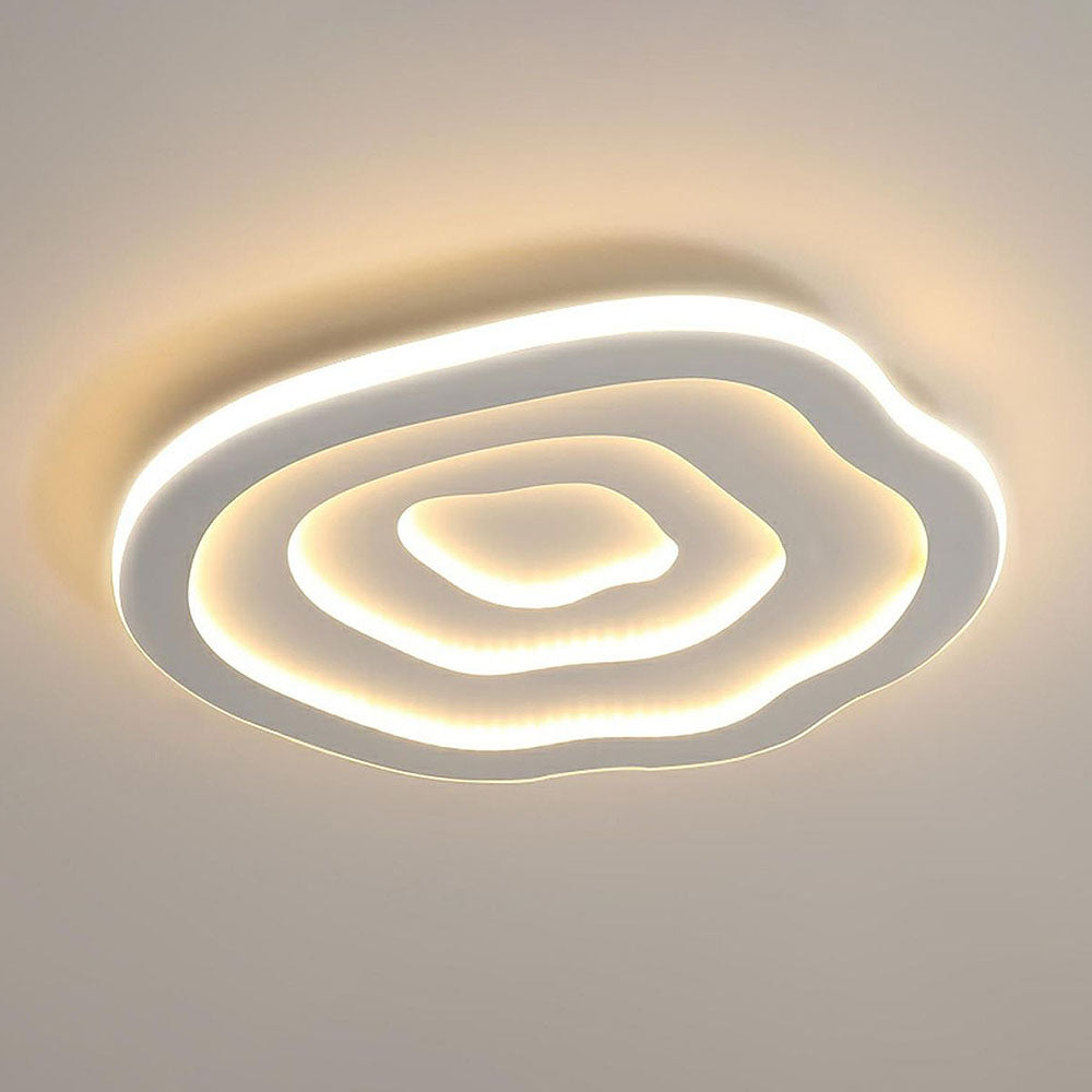 Modern White Geometry LED Ceiling Light For Bedroom