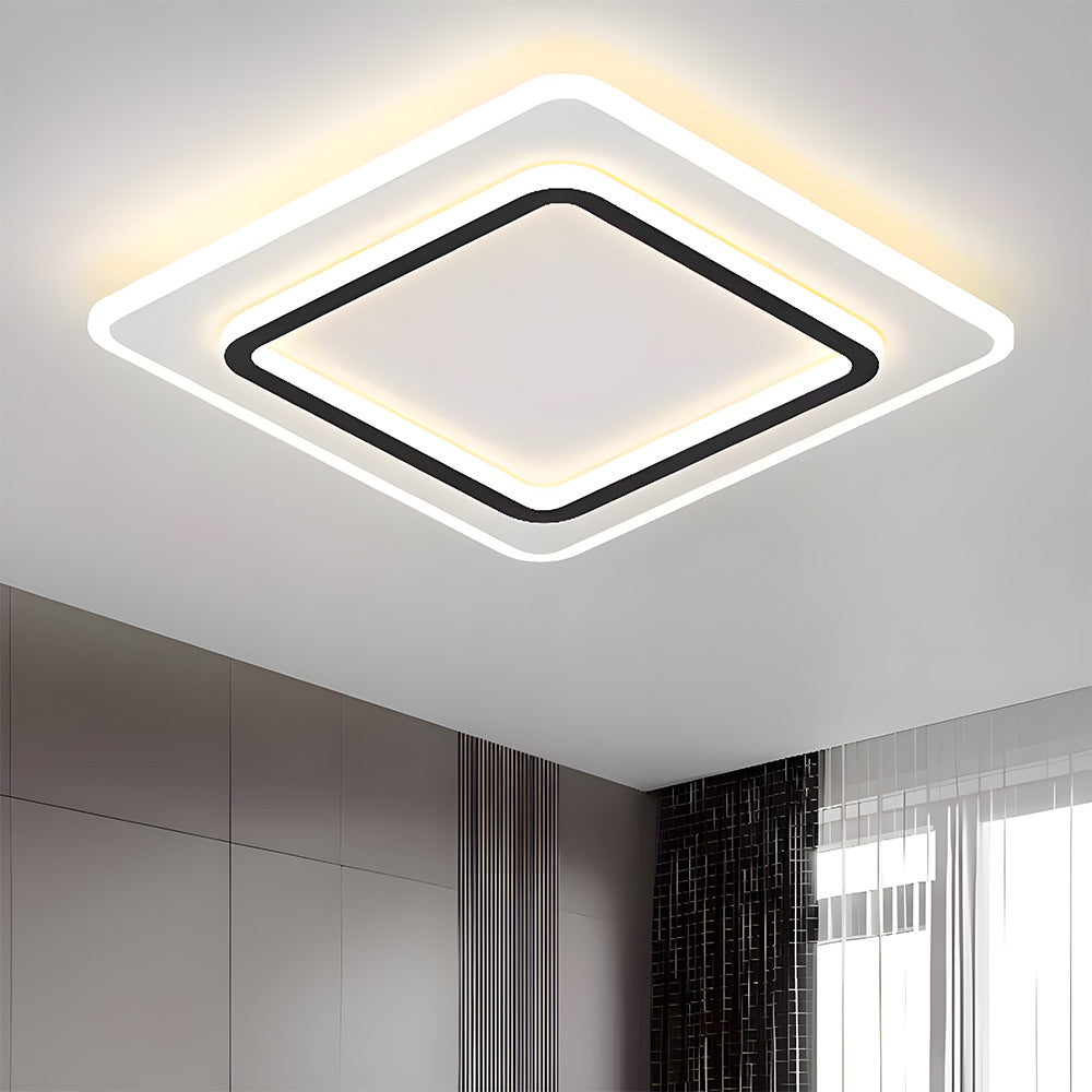 Simplistic Creative White Metal LED Bedroom Ceiling Light