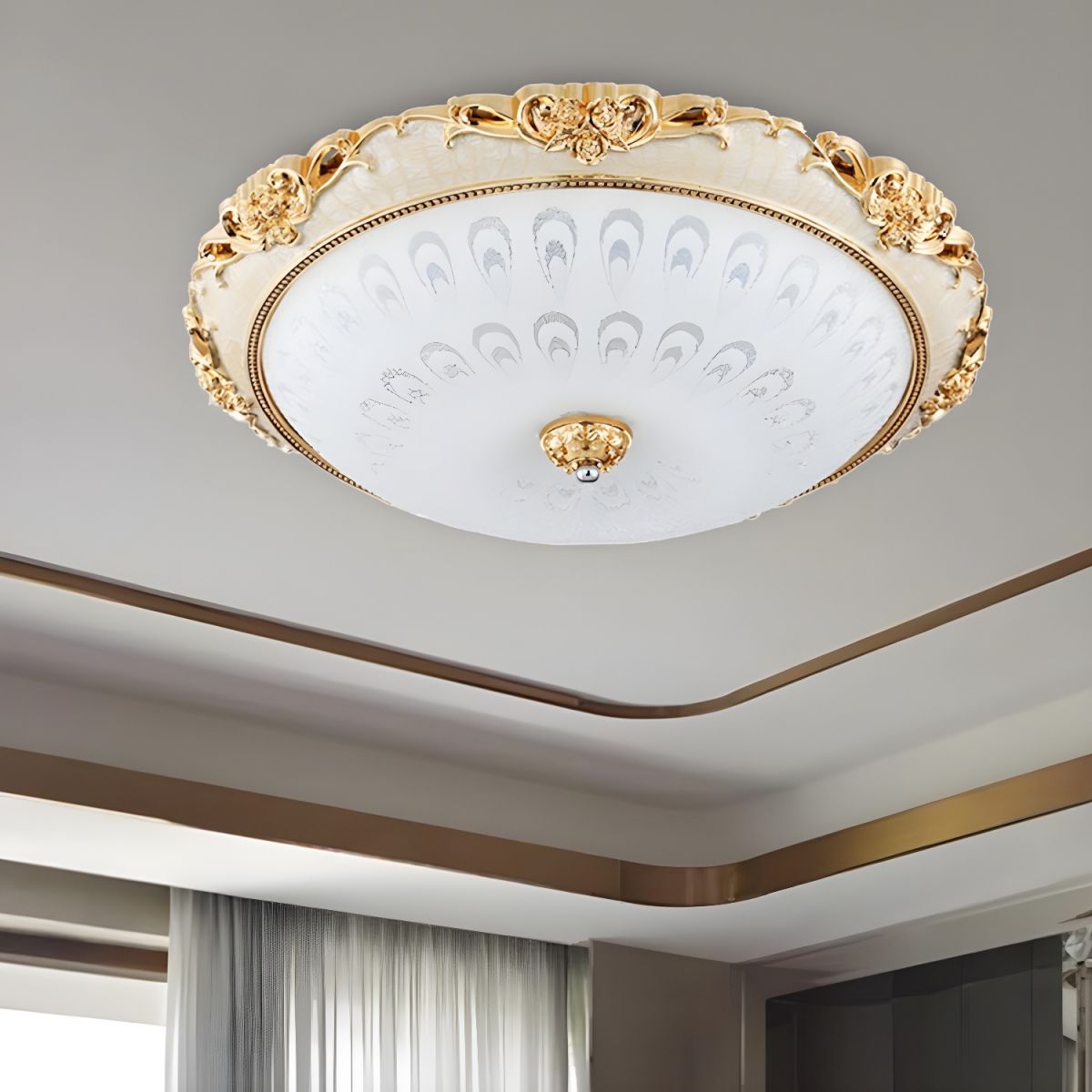 Lampsmodern Modern Glass Led Ceiling Lights Dome Flush Ceiling Lights