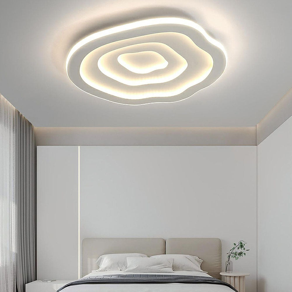 Modern White Geometry LED Ceiling Light For Bedroom