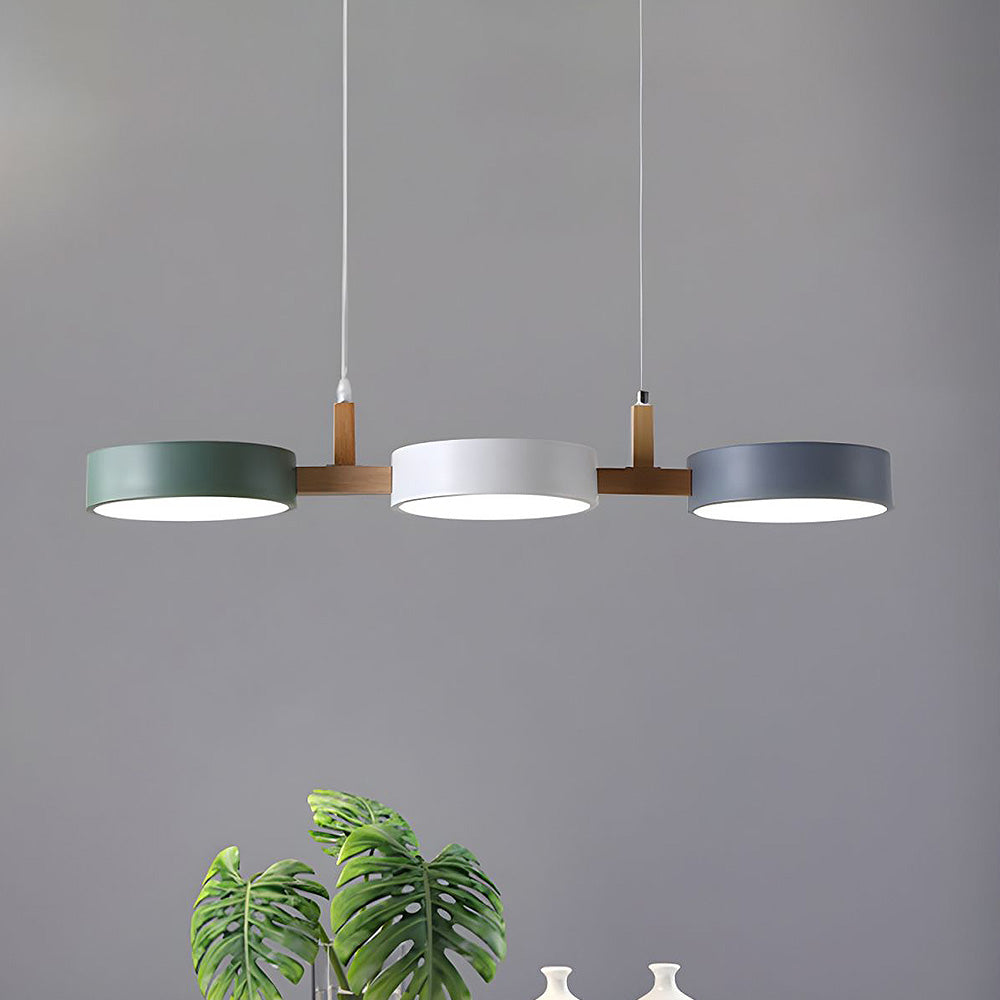 Contemporary Metal Cylinder Multi Light Nordic Pendant Light