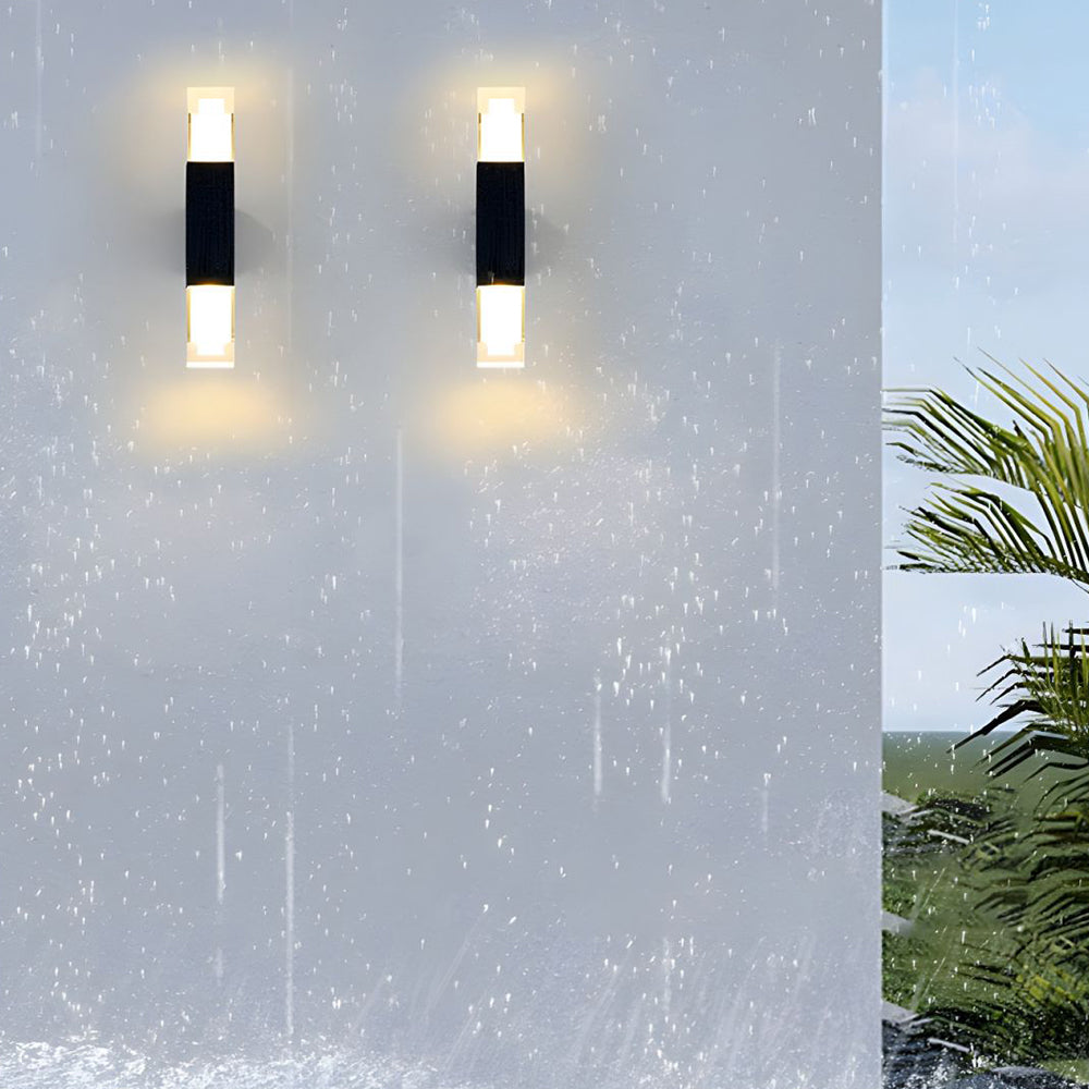 IP65 Contemporary Aluminum Black LED Outdoor Wall Lights