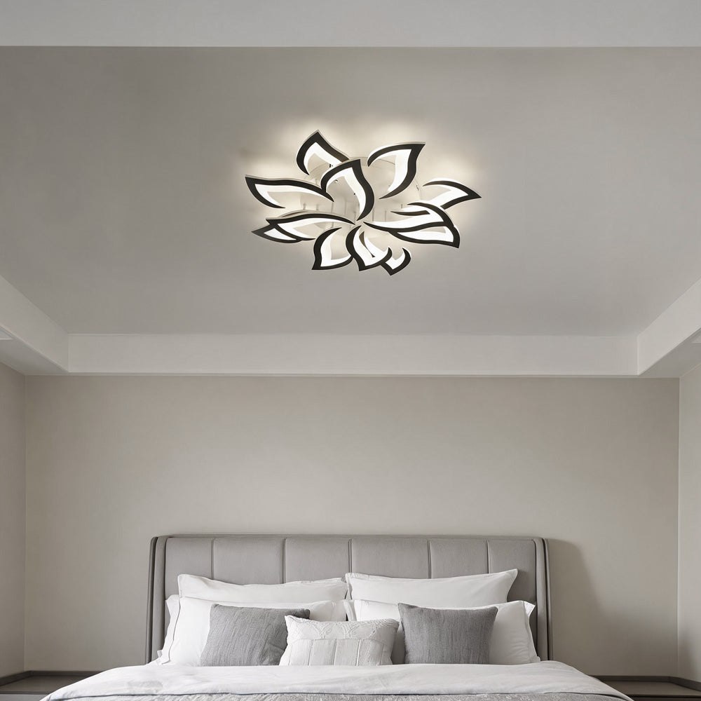 Contemporary Flower Shape Iron LED Ceiling Light For Living Room