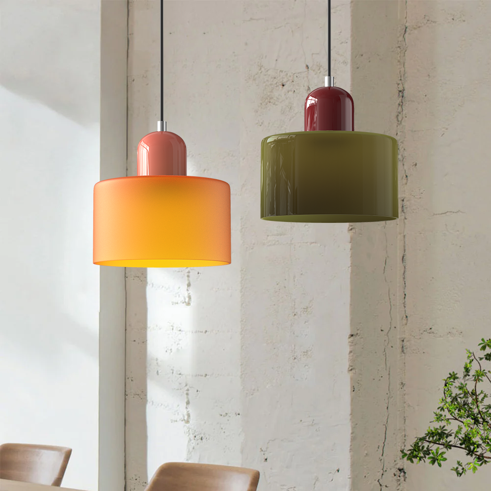 Bauhaus Small Glass Art Pendant Light For Kitchen Island