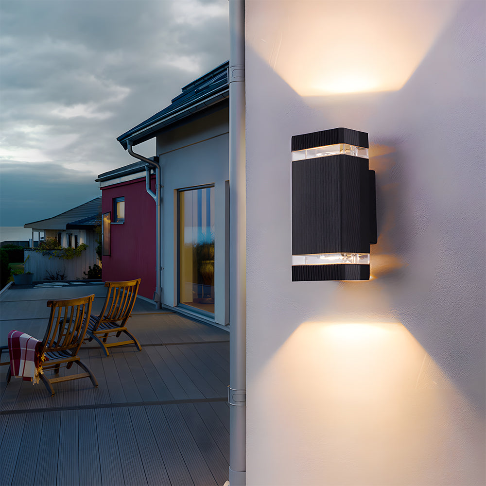 Modern IP65 Black Up Down Outdoor Wall Light