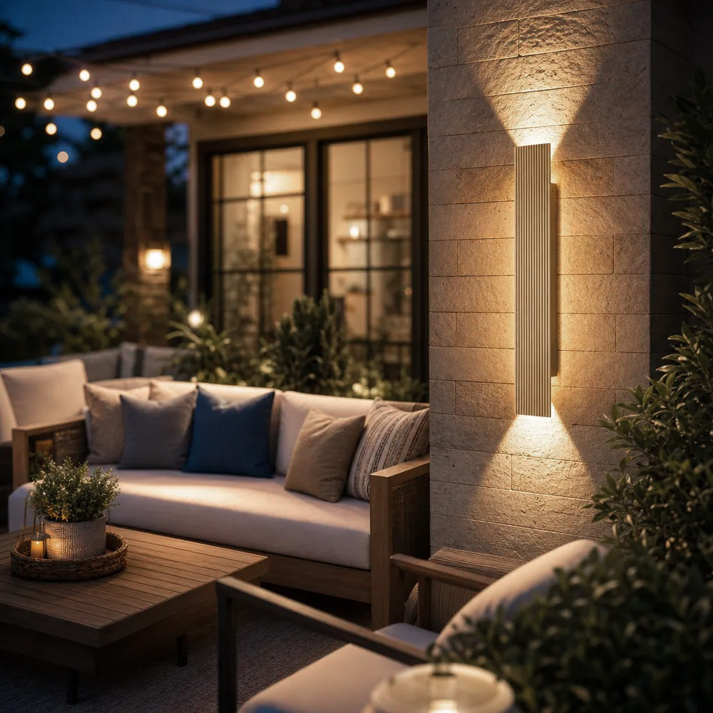 Modern Outdoor Aluminium Elevate Wall Light for Patio Garden Porch