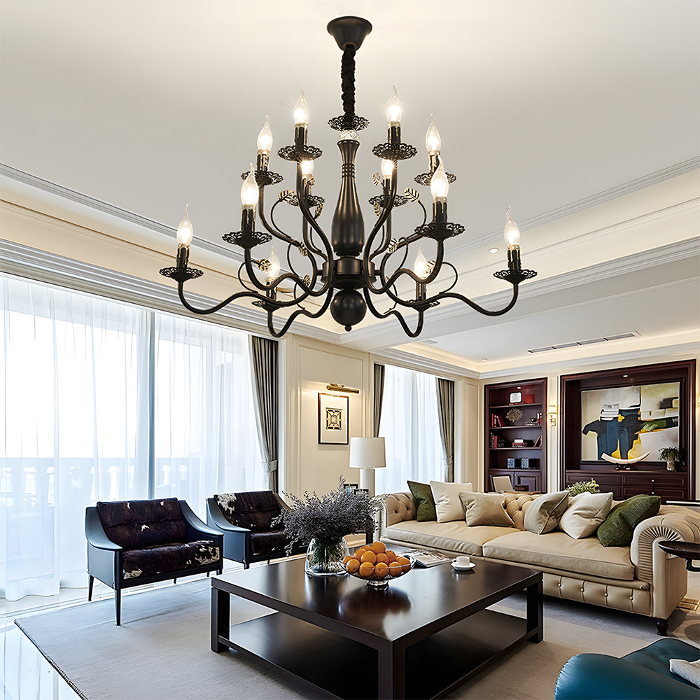 Flemish Style Ceiling Light Rustic Farmhouse Chandelier Lamp