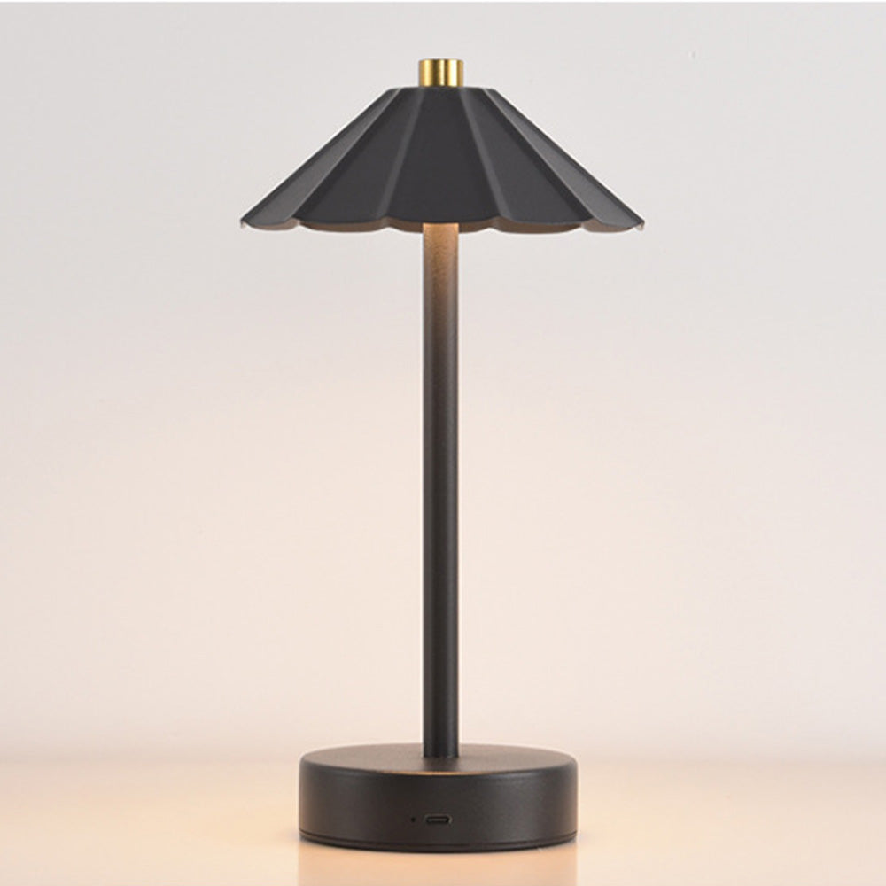 Creative Umbrella and Dome Acrylic Shade Rechargeable Table Lamp for Bar Cafe