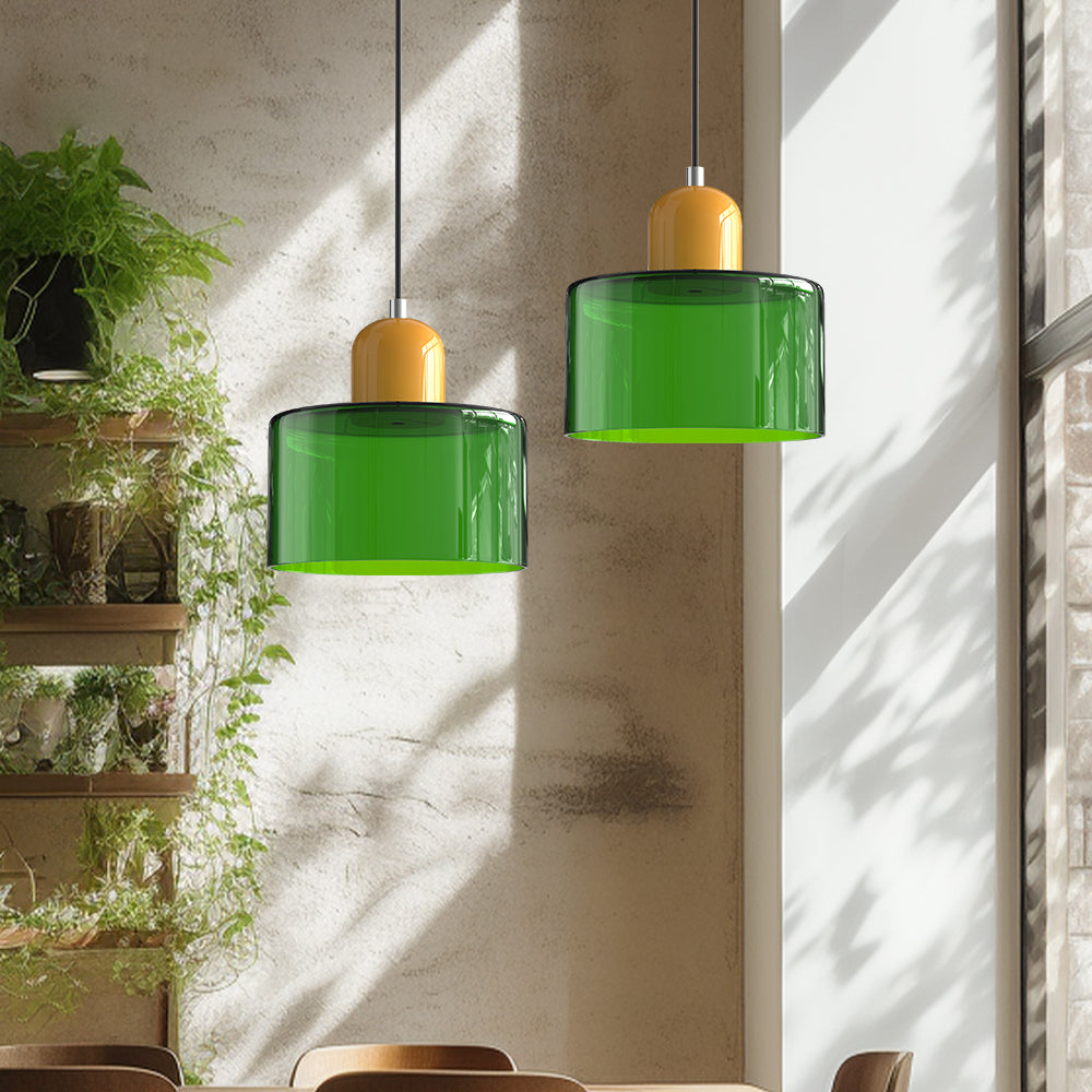 Bauhaus Small Glass Art Pendant Light For Kitchen Island