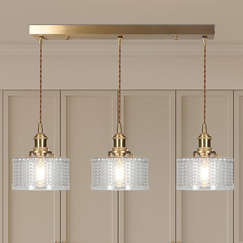 Vintage Glass Pendant Light For Kitchen