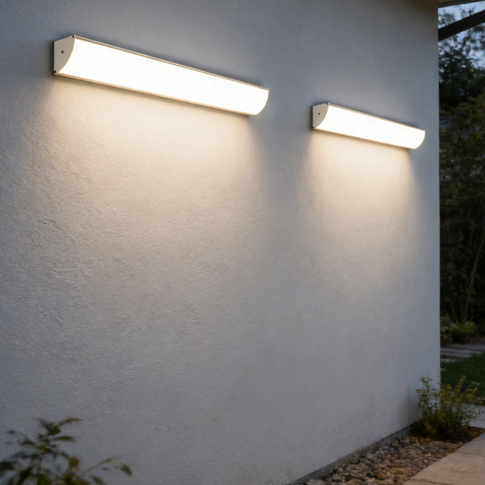 Set of 2 Minimalist Outdoor Waterproof LED Wall Light