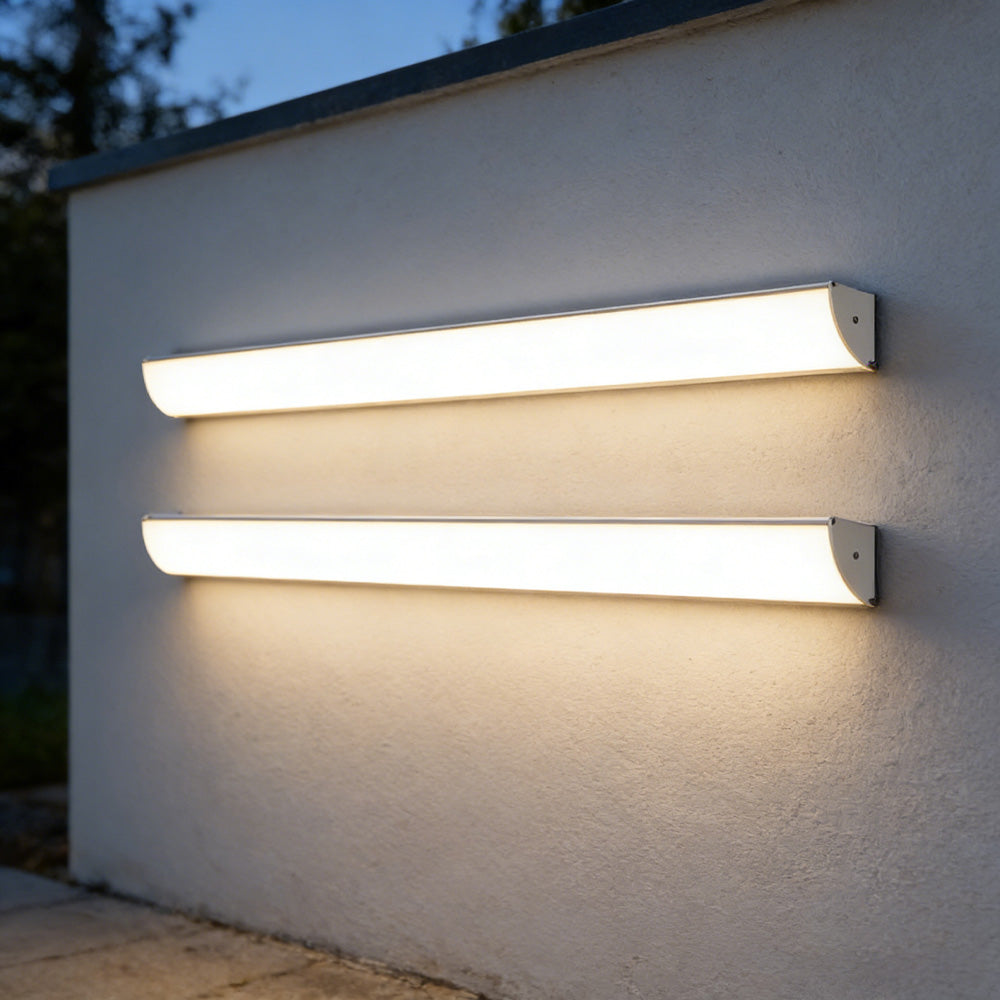 Set of 2 Minimalist Outdoor Waterproof LED Wall Light