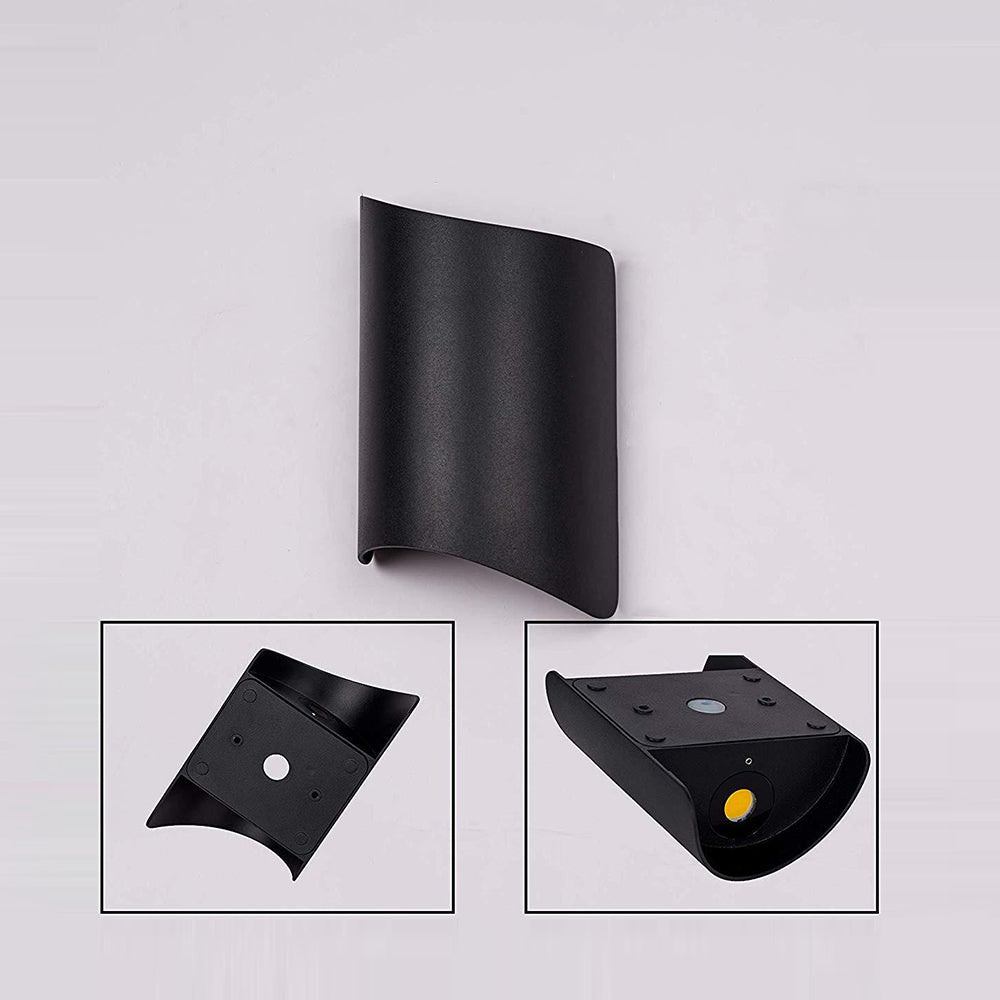 Functional Waterproof Aluminum Black LED Outdoor Wall Lights