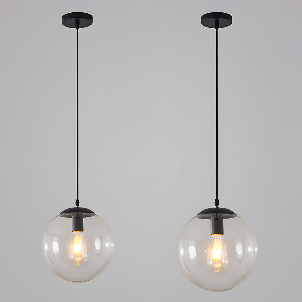 Modern Globe Pendant Light Sphere Glass For Living Room Kitchen
