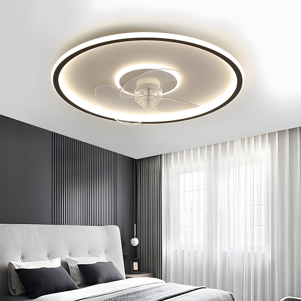 Modern LED Dimmable Ceiling Light Fan With Remote Light 6-Speed Adjustable Wind Speed