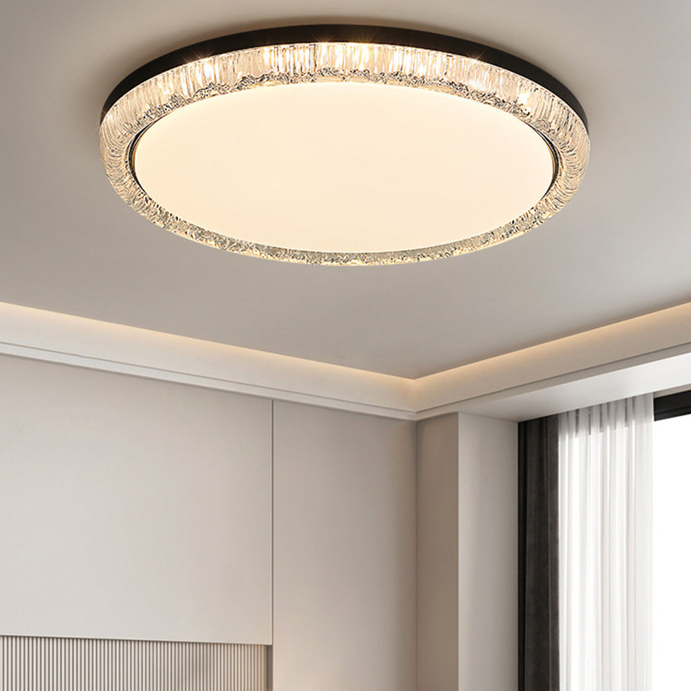 Modern Crystal Flush Mount LED Ceiling Lamp for Dining Room