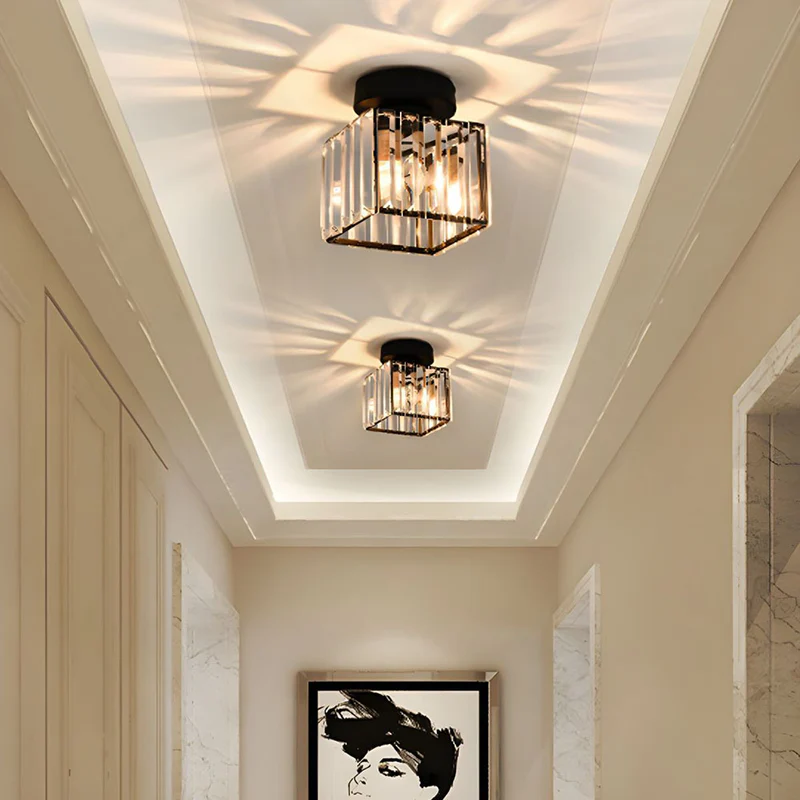 Modern Black Hallway Flush Ceiling Lights