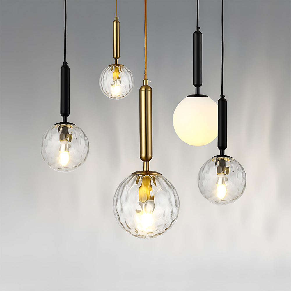 Modern Glass Pendant Light, Kitchen Dining Room Hanging Lampshade