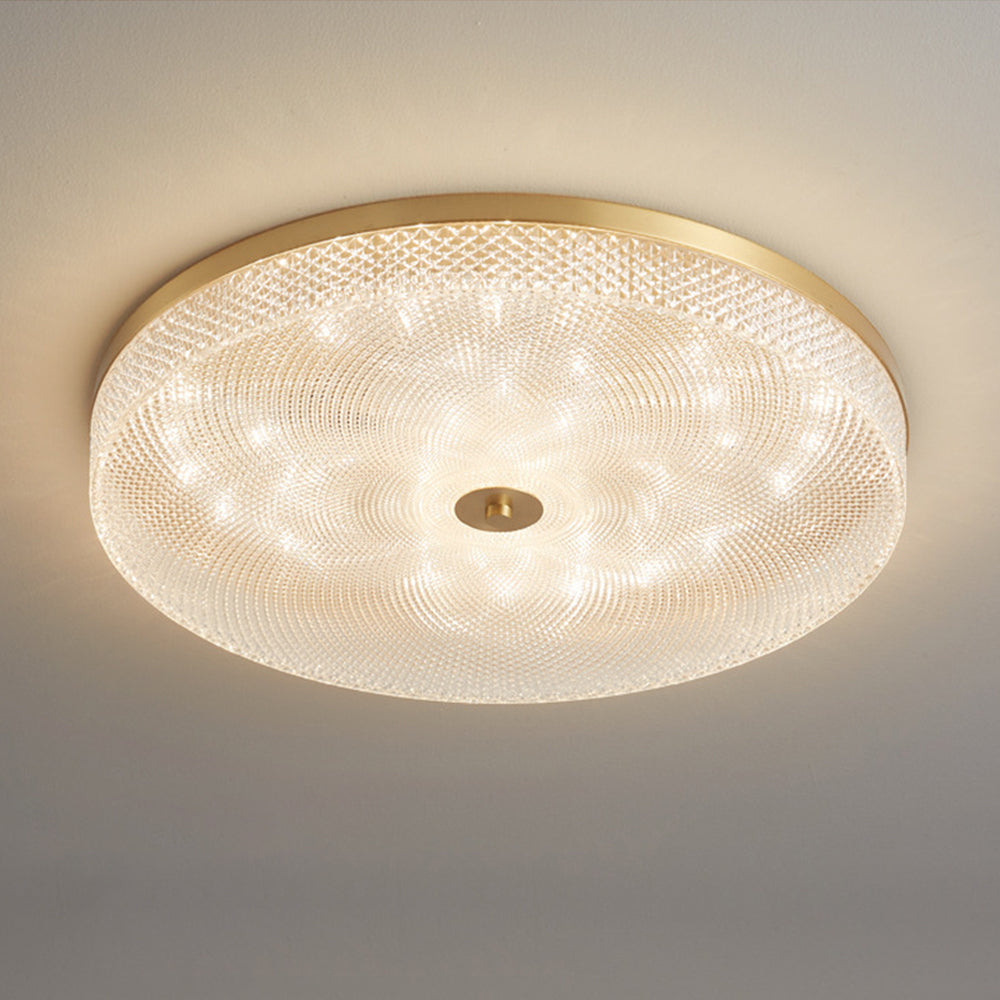 Light Luxury Crystal Copper Ceiling Lamp