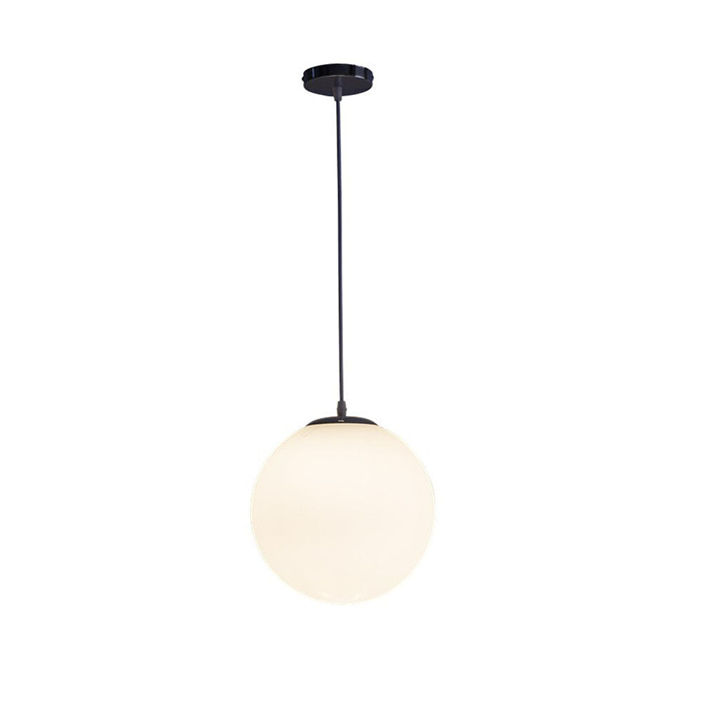 Restaurant Simple Glass 1 Head Pendant Light