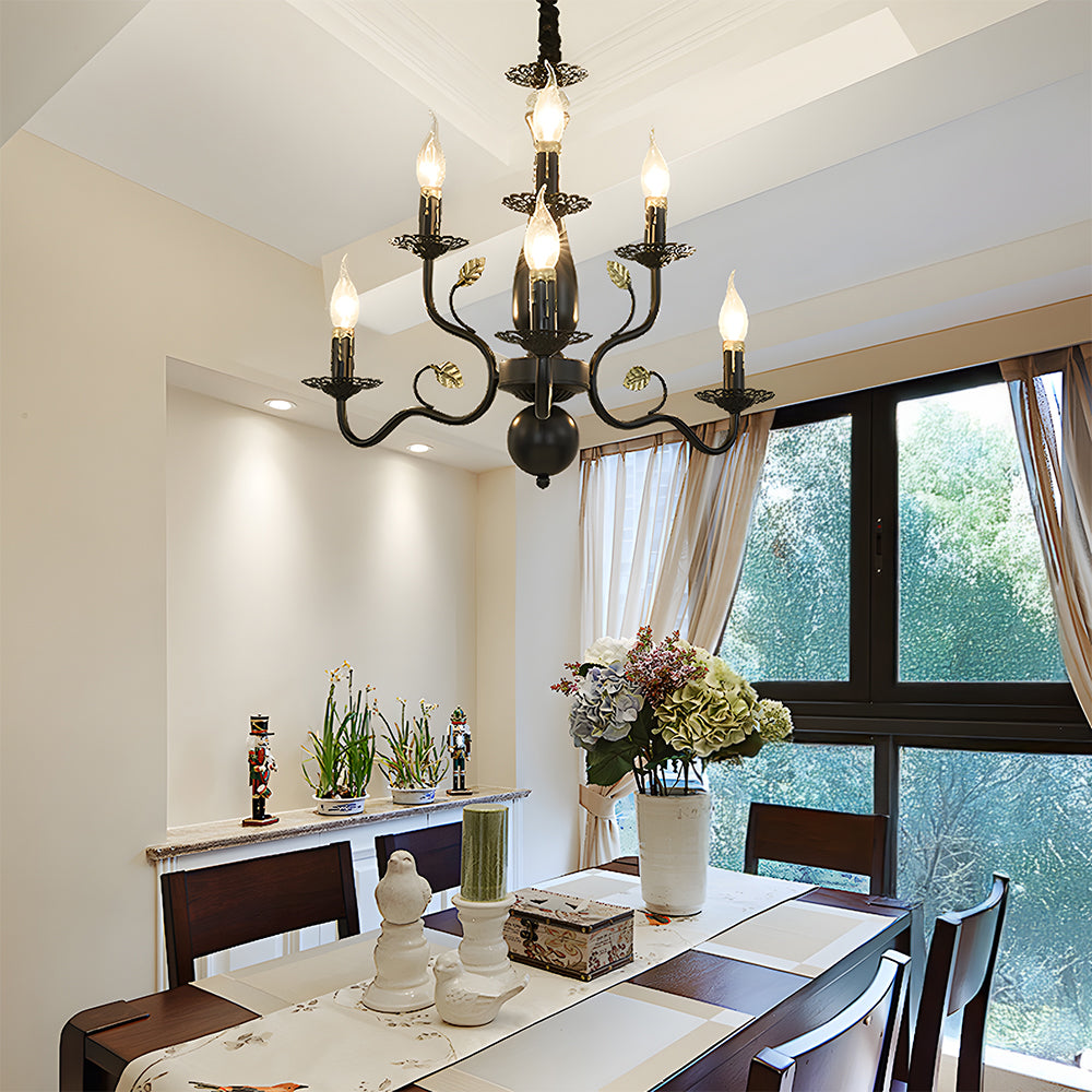 Flemish Style Ceiling Light Rustic Farmhouse Chandelier Lamp