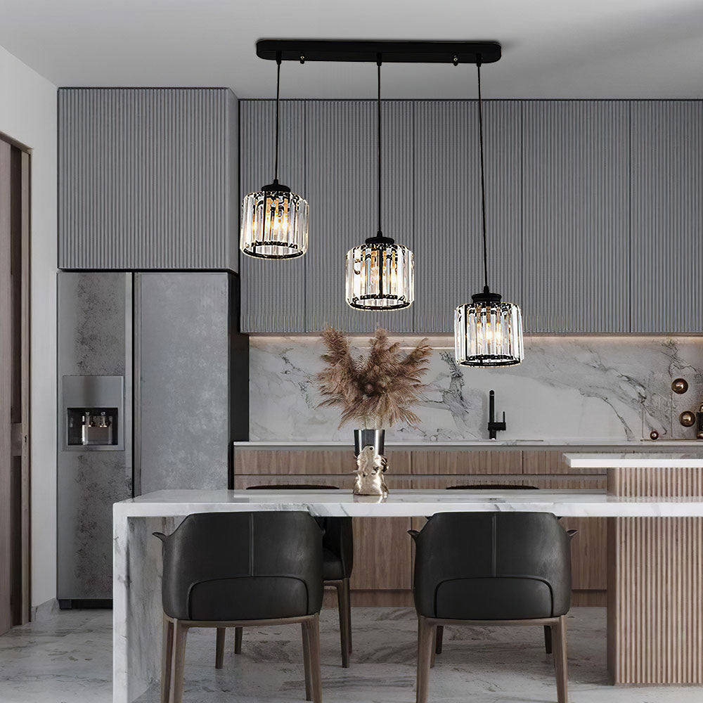 Simple Multi-Head Designer Crystal Kitchen Island Lamps