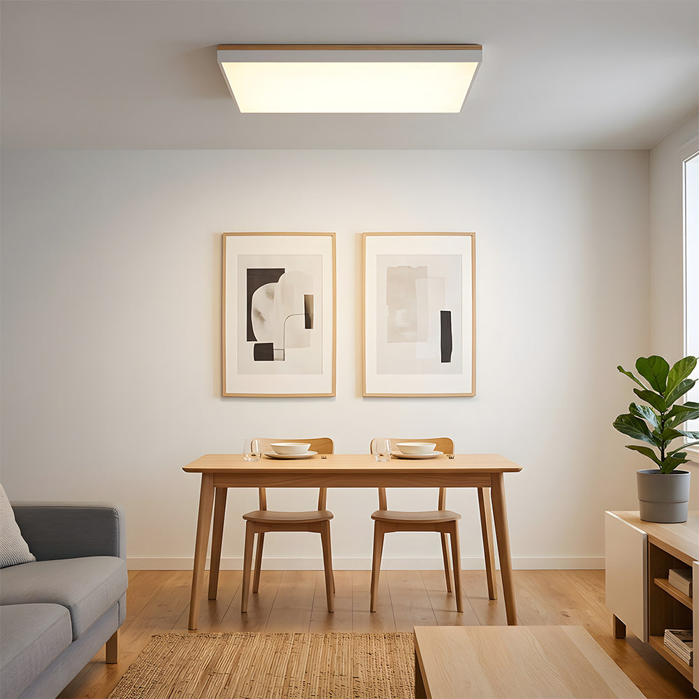 Modern Wooden Dimmable Flush Mount LED Ceiling Lights for Living Room Hallway