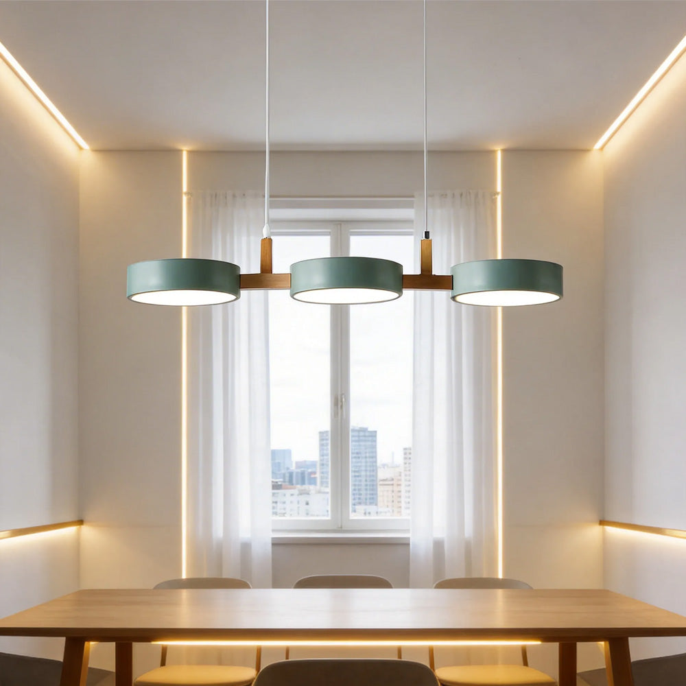 Contemporary Metal Cylinder Multi Light Nordic Pendant Light