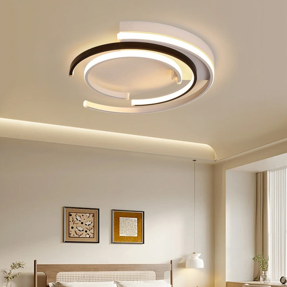 Minimalist black round flush ceiling lights for Living room Bedroom Hallway