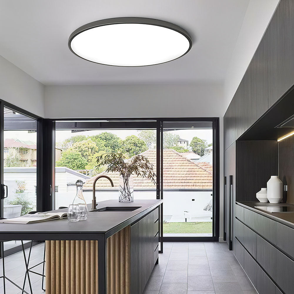 Modern Black Led Ultra-thin Close to Ceiling Lighting